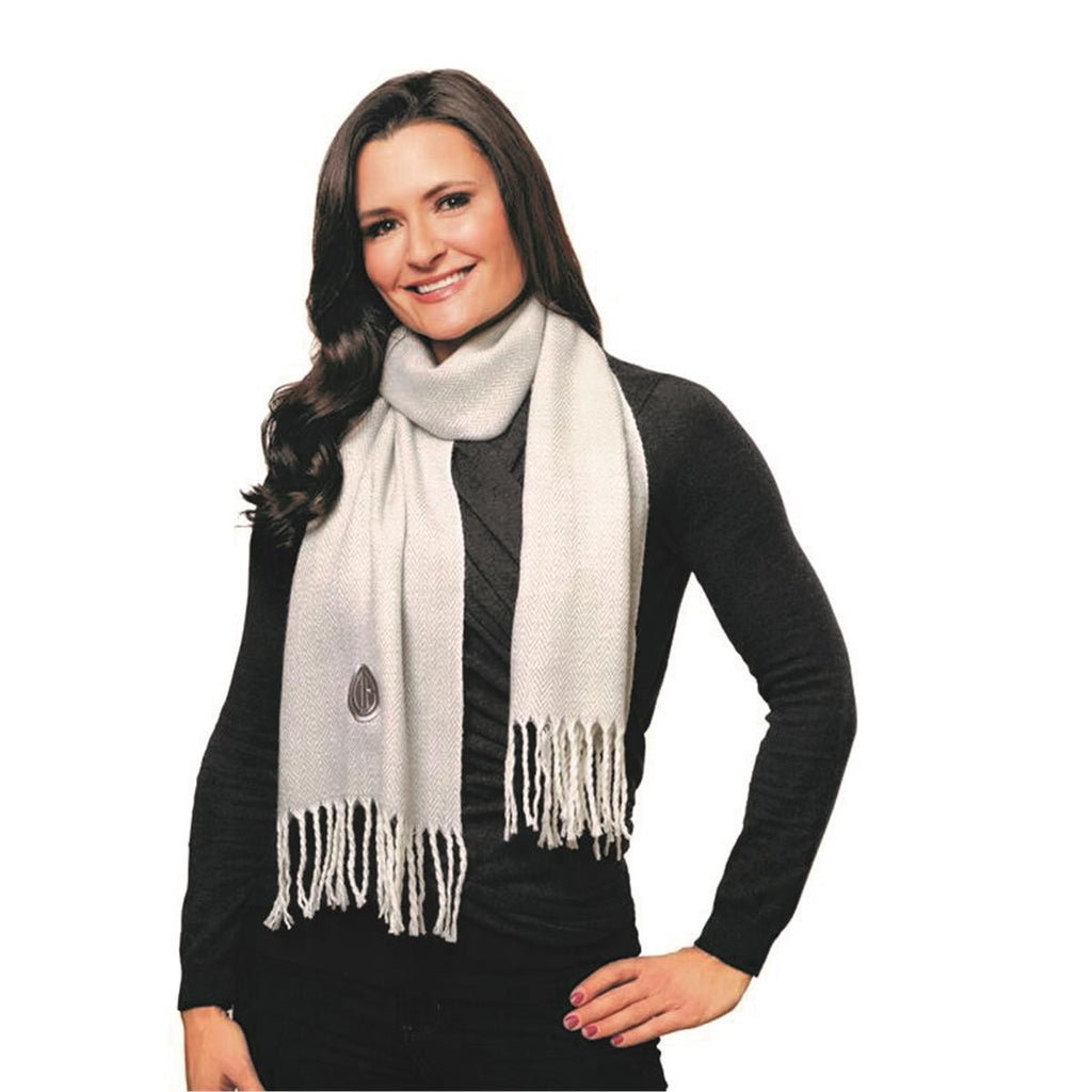 Kanata Light Grey Lambswool Blend Scarf