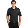 Port Authority Men's Black Silk Touch Interlock Performance Polo