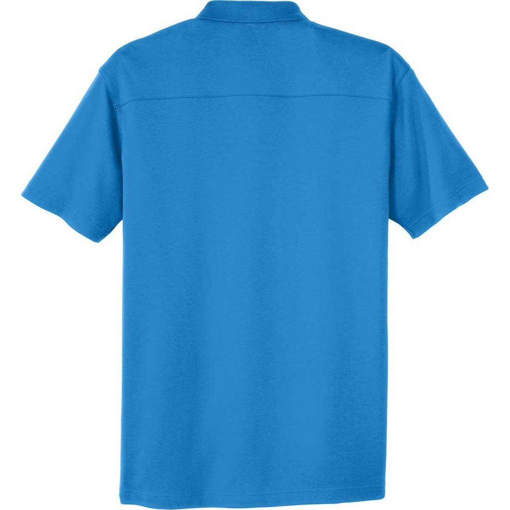 Port Authority Men's Brilliant Blue Silk Touch Interlock Performance Polo