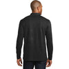 Port Authority Men's Black Long Sleeve Meridian Cotton Blend Polo