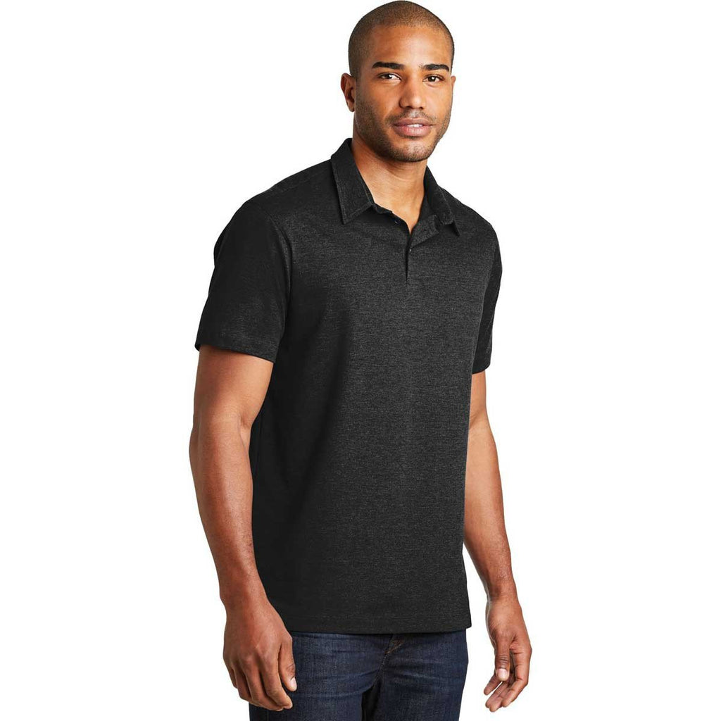 Port Authority Men's Black Meridian Cotton Blend Polo