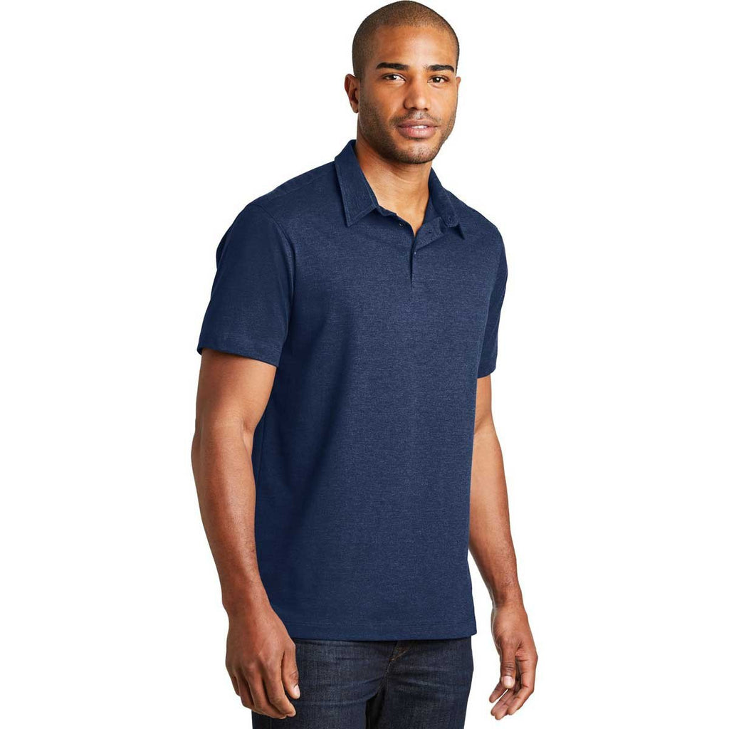 Port Authority Men's Estate Blue Meridian Cotton Blend Polo