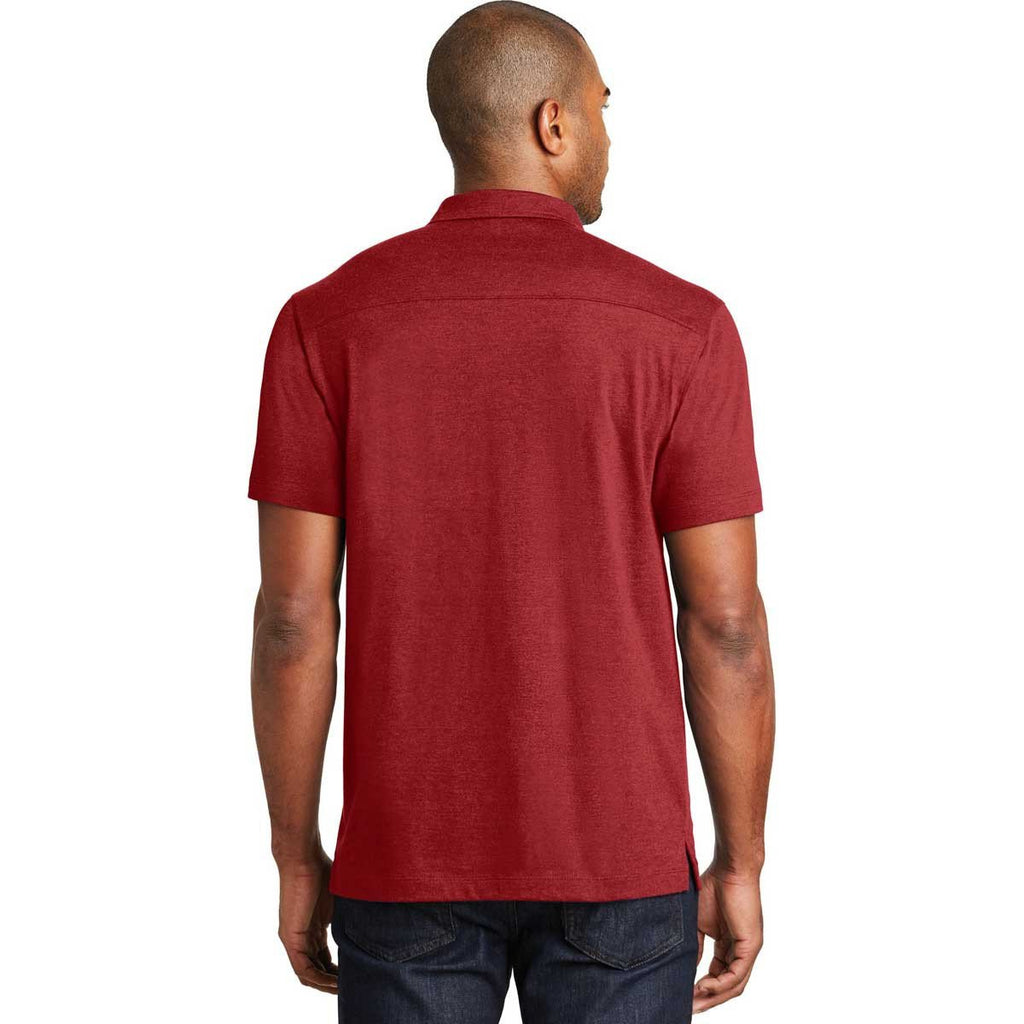 Port Authority Men's Flame Red Meridian Cotton Blend Polo