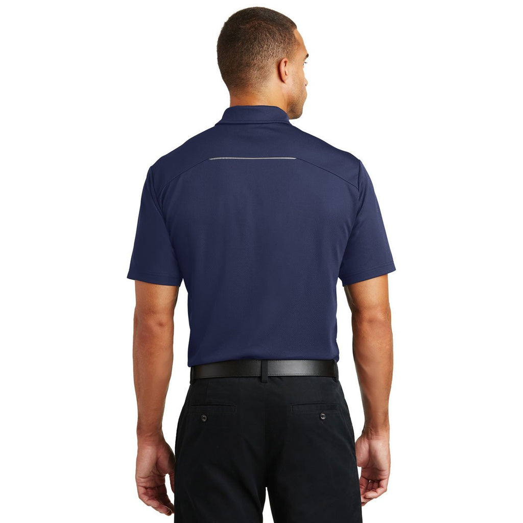 Port Authority Men's True Navy Pinpoint Mesh Polo