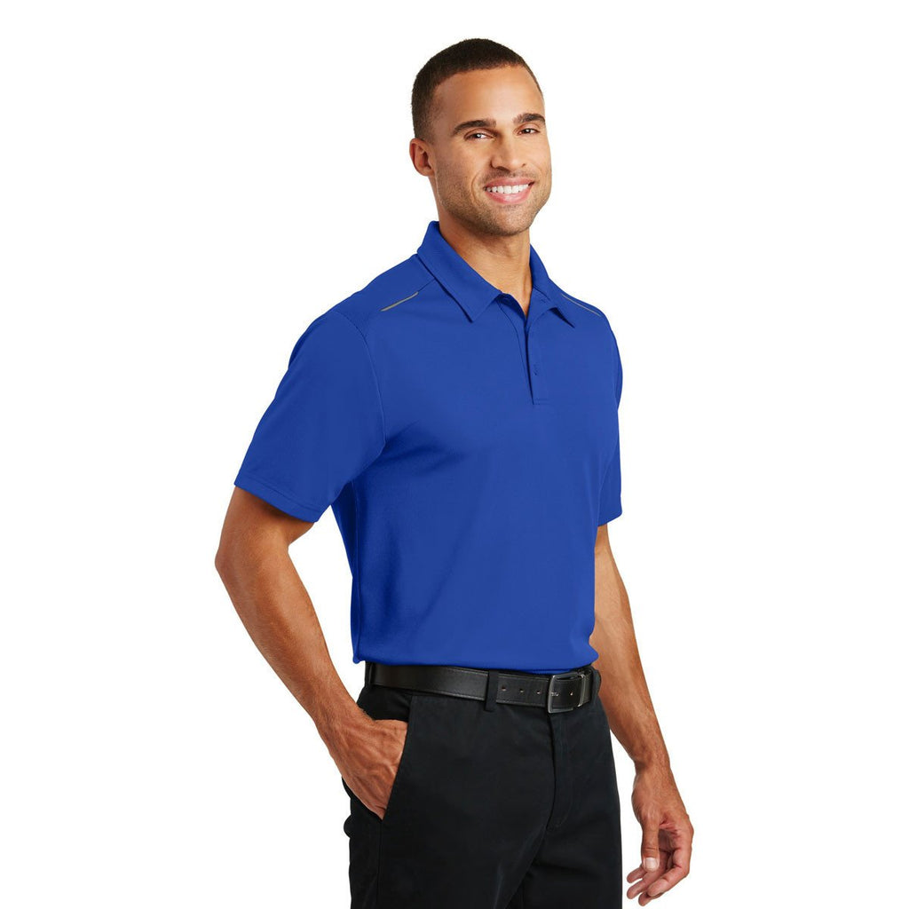 Port Authority Men's True Royal Pinpoint Mesh Polo