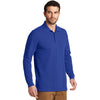 Port Authority Men's True Royal Ezcotton Long Sleeve Polo