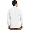 Port Authority Men's White Ezcotton Long Sleeve Polo