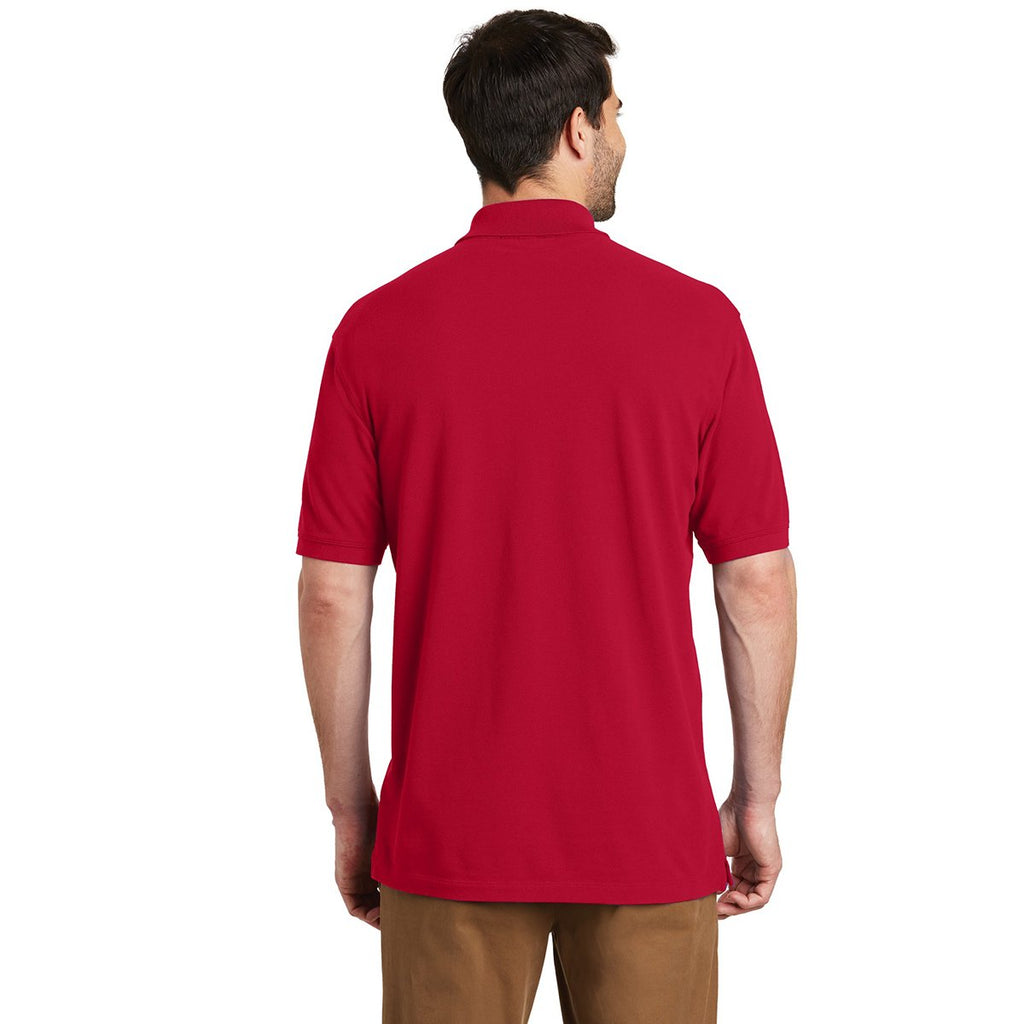 Port Authority Men's Apple Red Ezcotton Polo