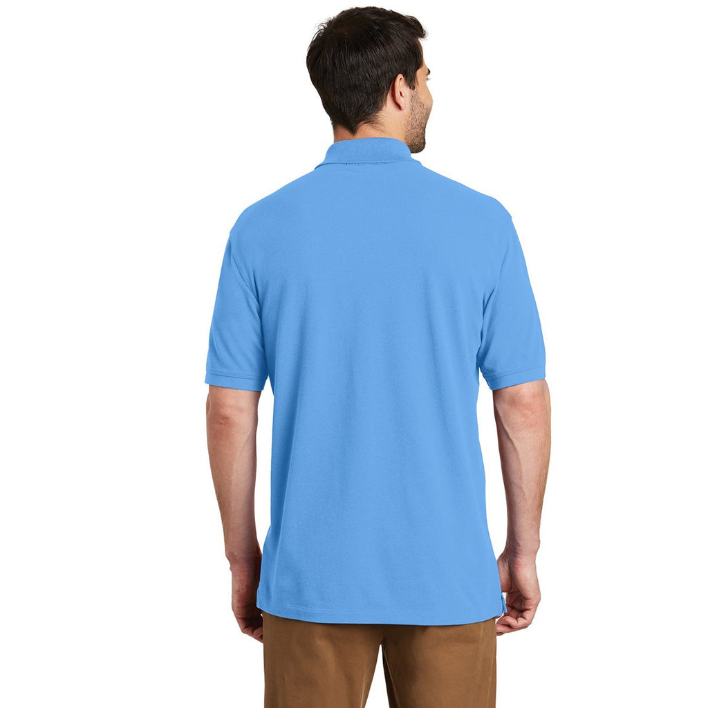 Port Authority Men's Azure Blue Ezcotton Polo