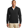 Port Authority Men's Deep Black/Charcoal Heather Interlock 1/4-Zip