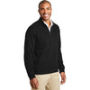 Port Authority Men's Deep Black/Charcoal Heather Interlock 1/4-Zip