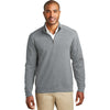 Port Authority Men's Medium Heather Grey/Charcoal Heather Interlock 1/4-Zip