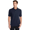 Port & Company Men's Deep Navy Ring Spun Pique Polo
