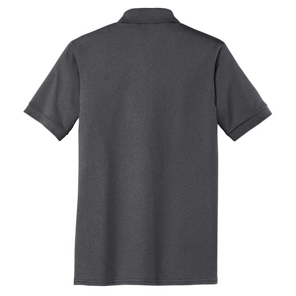 Port & Company Men's Charcoal Tall Core Blend Jersey Knit Polo
