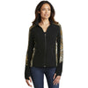 Port Authority Women's Black/Realtree Xtra Camouflage Microfleece Full-Zip Jacket