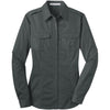 au-l649-port-authority-women-grey-twill-shirt