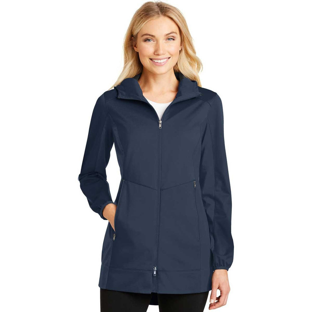 Port Authority Women's Dress Blue Navy Active Hooded Soft Shell Jacket