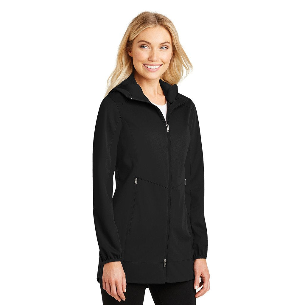 Port Authority Women's Deep Black Active Hooded Soft Shell Jacket