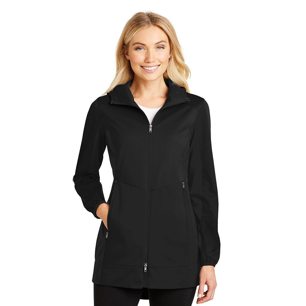 Port Authority Women's Deep Black Active Hooded Soft Shell Jacket