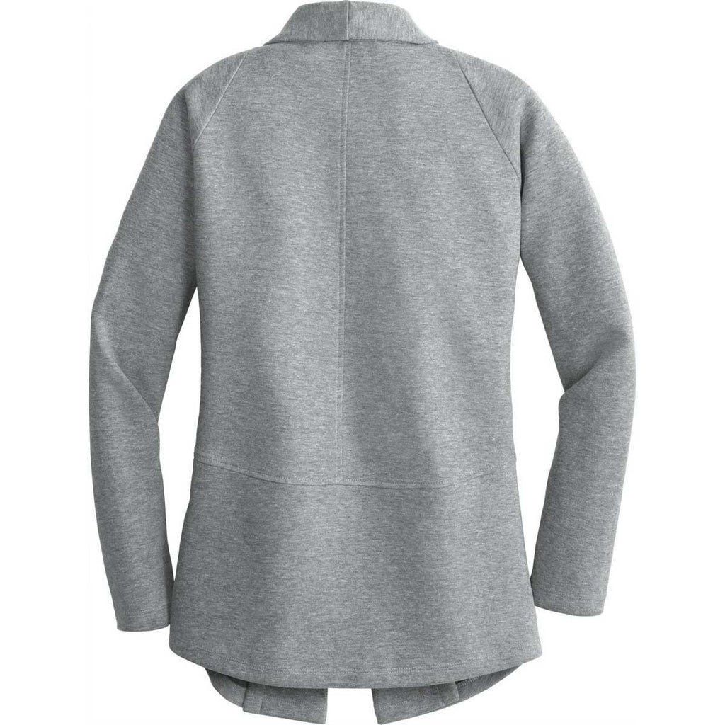 Port Authority Women's Medium Heather Grey/Charcoal Heather Interlock Cardigan
