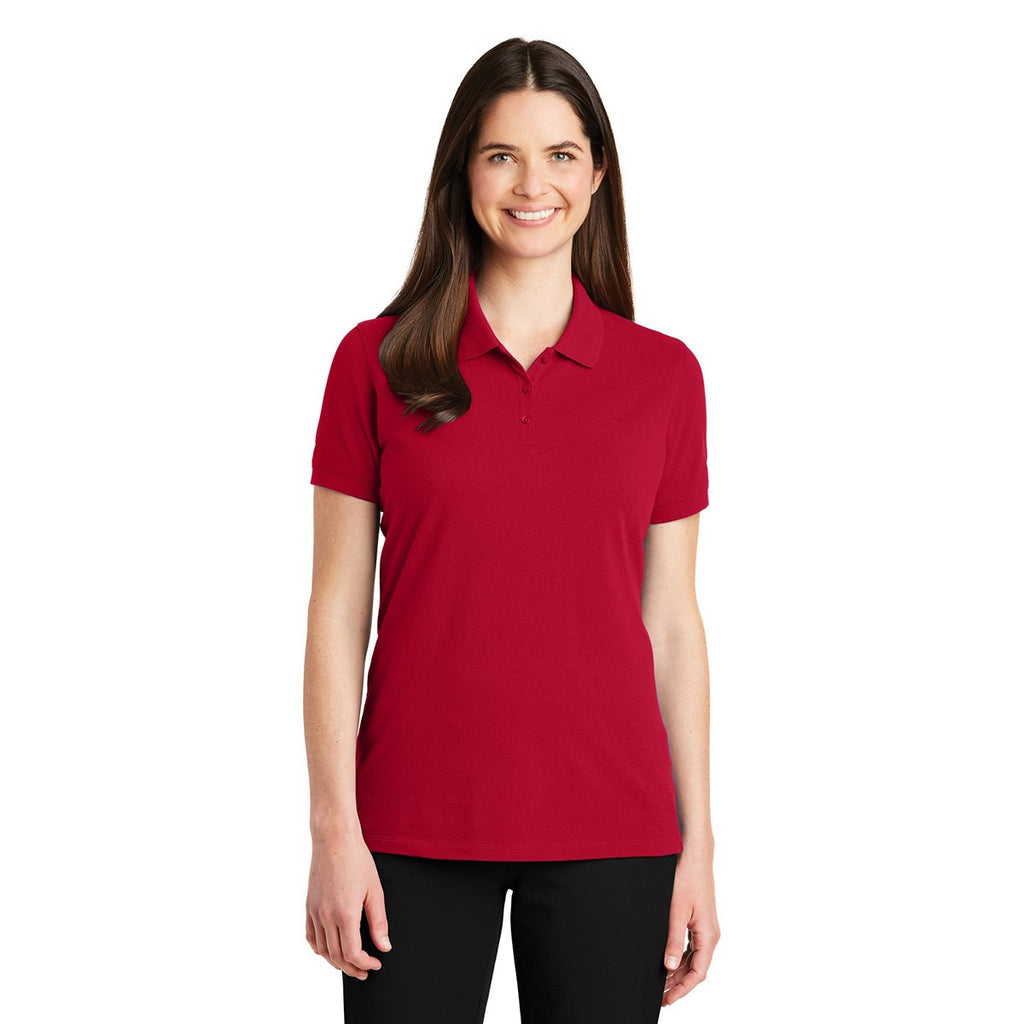 Port Authority Women's Apple Red Ezcotton Polo