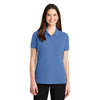 Port Authority Women's Blue Heather Ezcotton Polo