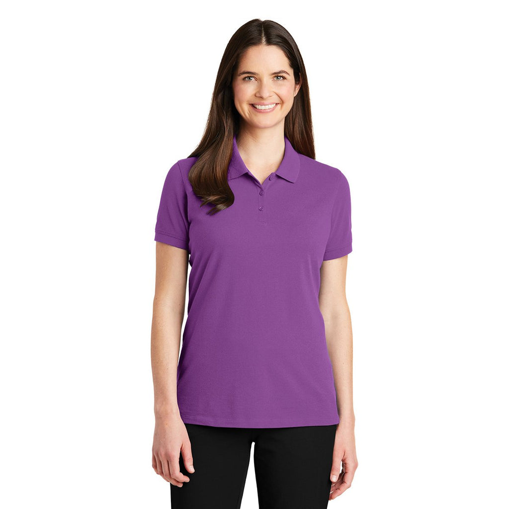 Port Authority Women's Bright Violet Ezcotton Polo