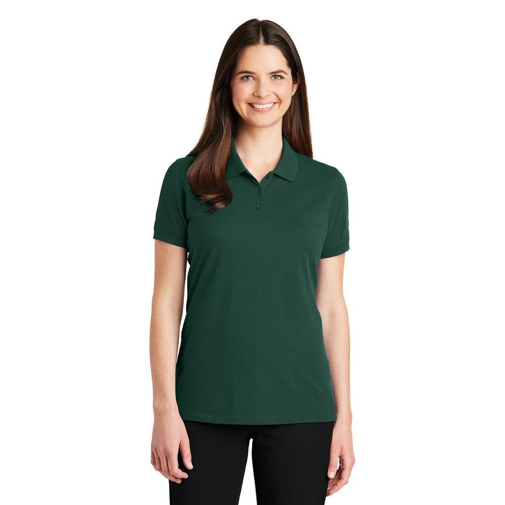 Port Authority Women's Green Glen Ezcotton Polo