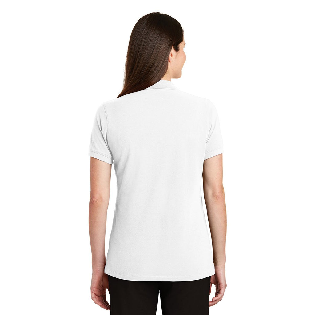 Port Authority Women's White Ezcotton Polo