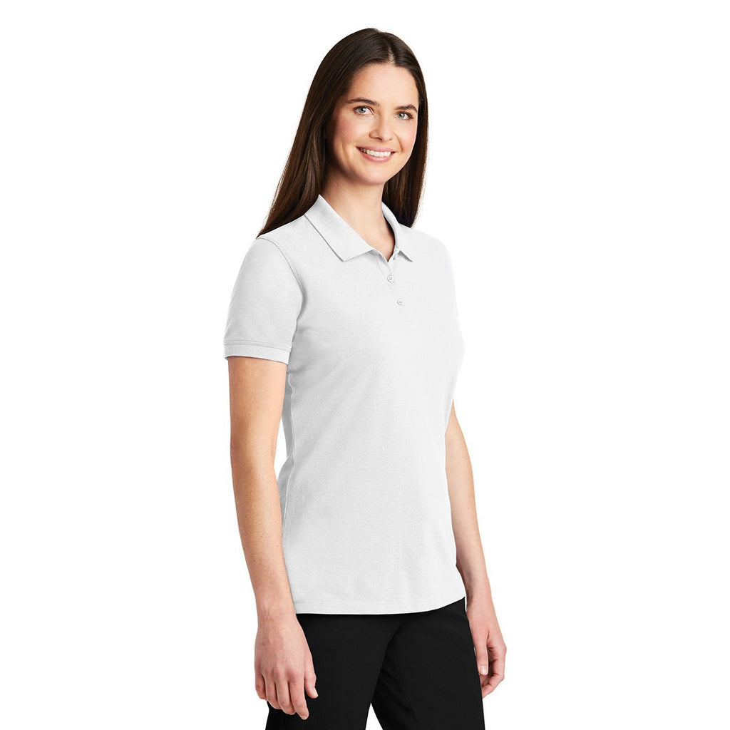Port Authority Women's White Ezcotton Polo