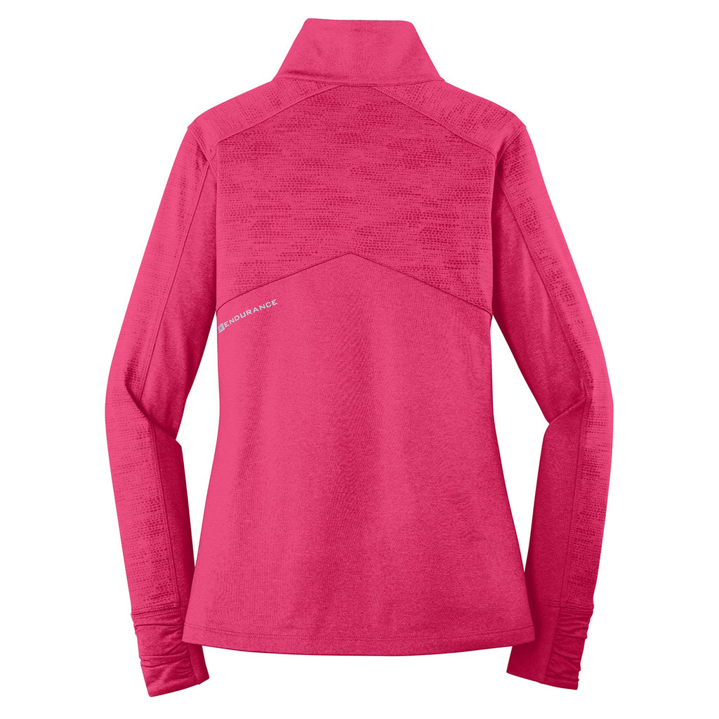 OGIO Women's Pink Flare Heather Sonar Full-Zip