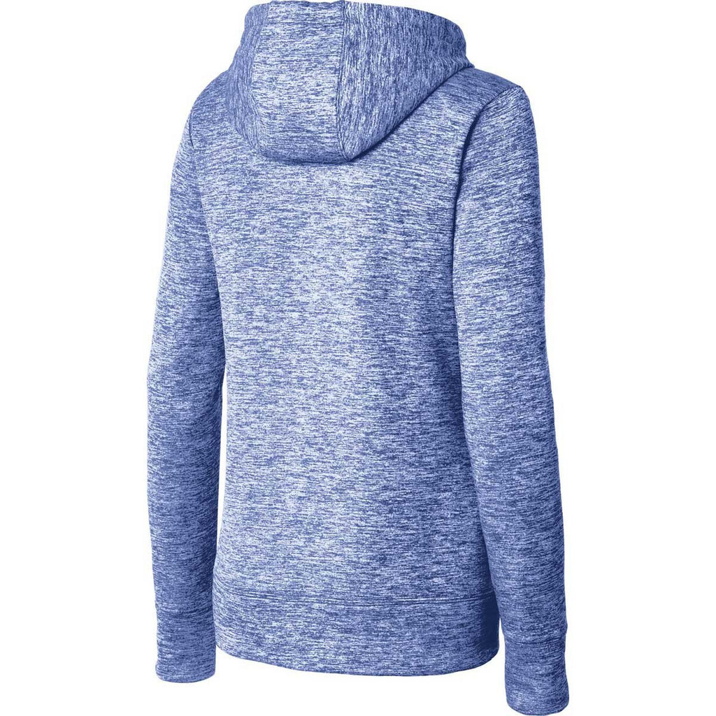 Sport-Tek Women's True Royal Electric PosiCharge Electric Heather Fleece Hooded Pullover