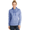 Sport-Tek Women's True Royal Electric PosiCharge Electric Heather Fleece Hooded Pullover