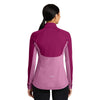 Sport-Tek Women's Pink Rush/Pink Rush Heather Sport-Wick Stretch Contrast 1/2-Zip Pullover
