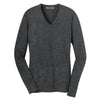 au-lsw285-port-authority-women-charcoal-v-neck-sweater