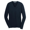 au-lsw285-port-authority-women-navy-v-neck-sweater