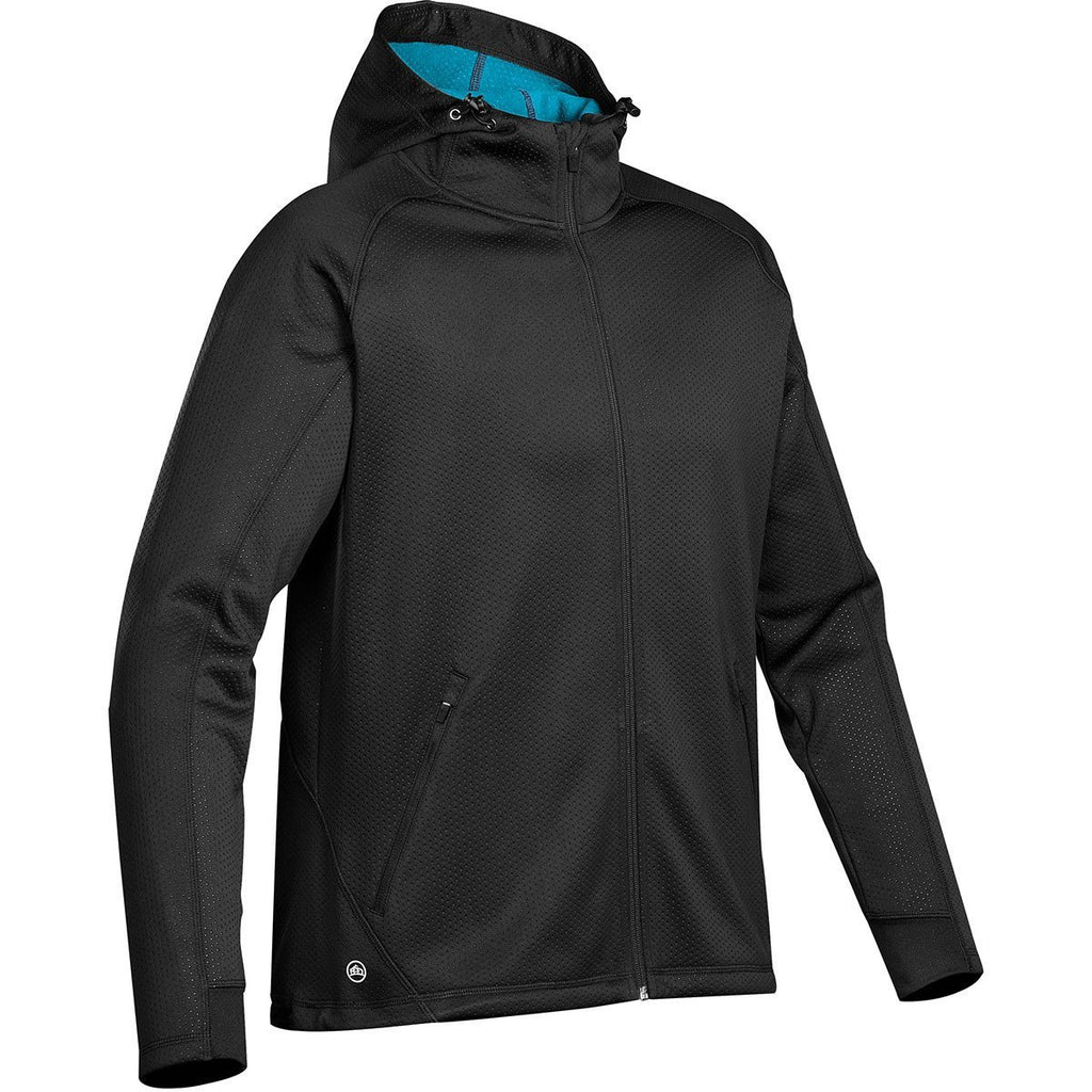 Stormtech Men's Black/Electric Blue Tactix Bonded Fleece Hoody