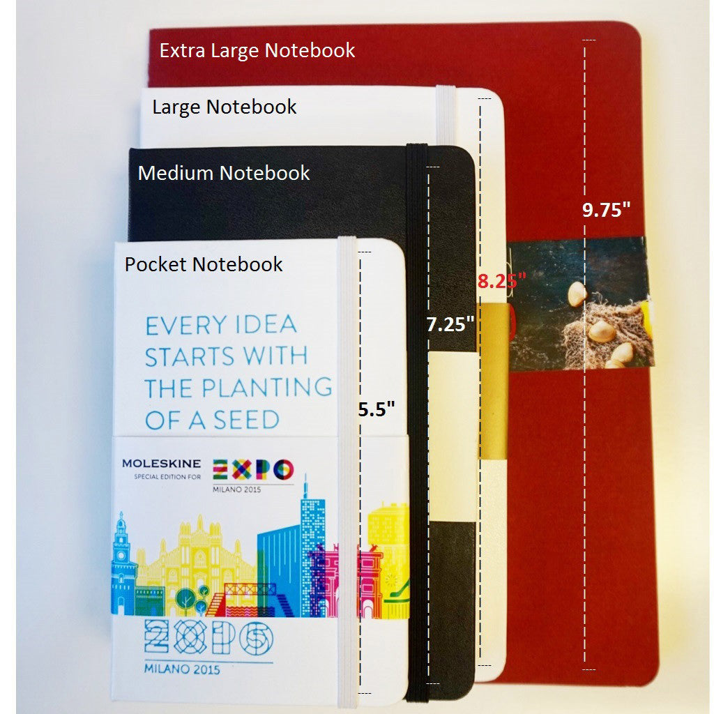 Moleskine Black Hard Cover Ruled Pocket Notebook (3.5" x 5.5")