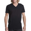 N3200 Next Level Men's Black Premium Fitted Short-Sleeve V-Neck Tee