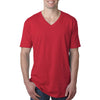 N3200 Next Level Men's Red Premium Fitted Short-Sleeve V-Neck Tee