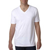 N3200 Next Level Men's White Premium Fitted Short-Sleeve V-Neck Tee