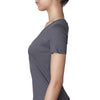 Next Level Women's Dark Gray Deep V-Neck Tee