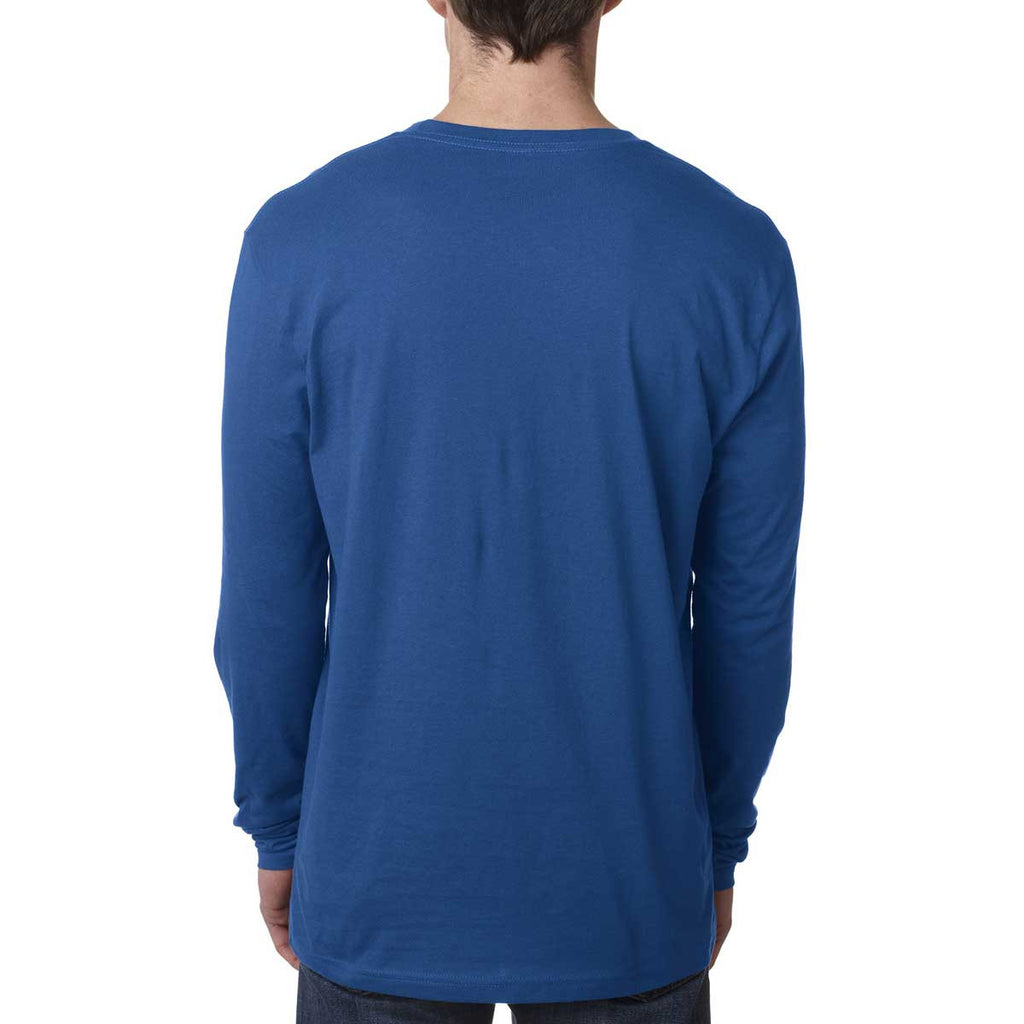 Next Level Men's Cool Blue Premium Fitted Long-Sleeve Crew Tee