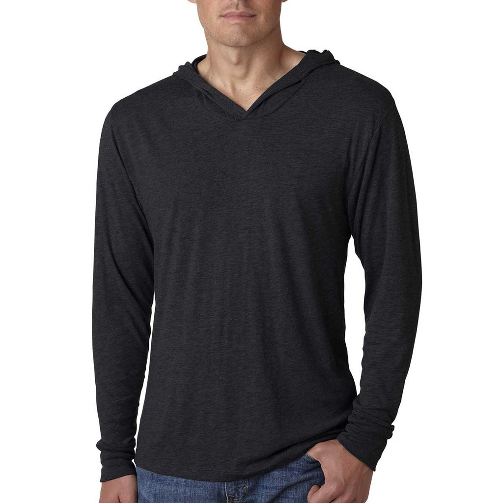 Next Level Unisex Vintage Black Triblend Long Sleeve Hoodie