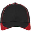 New Era 39THIRTY Black/Scarlet Red Contrast Piped BP Performance Cap