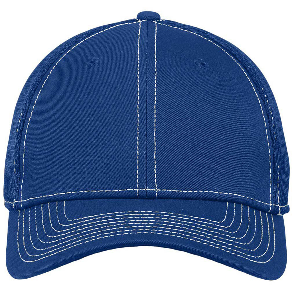 New Era 39THIRTY Royal/White Stretch Mesh Contrast Stitch Cap