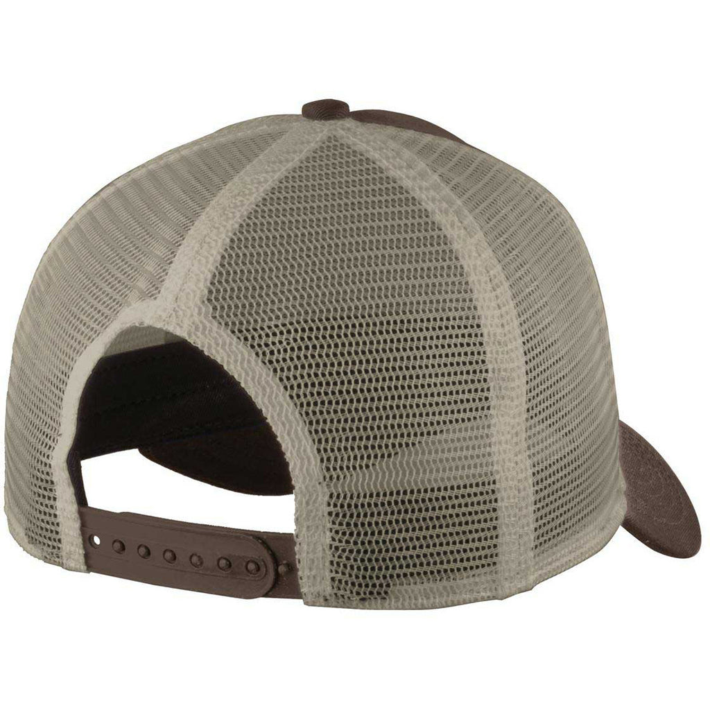 New Era Chocolate/Khaki Snapback Mesh Back Trucker Cap