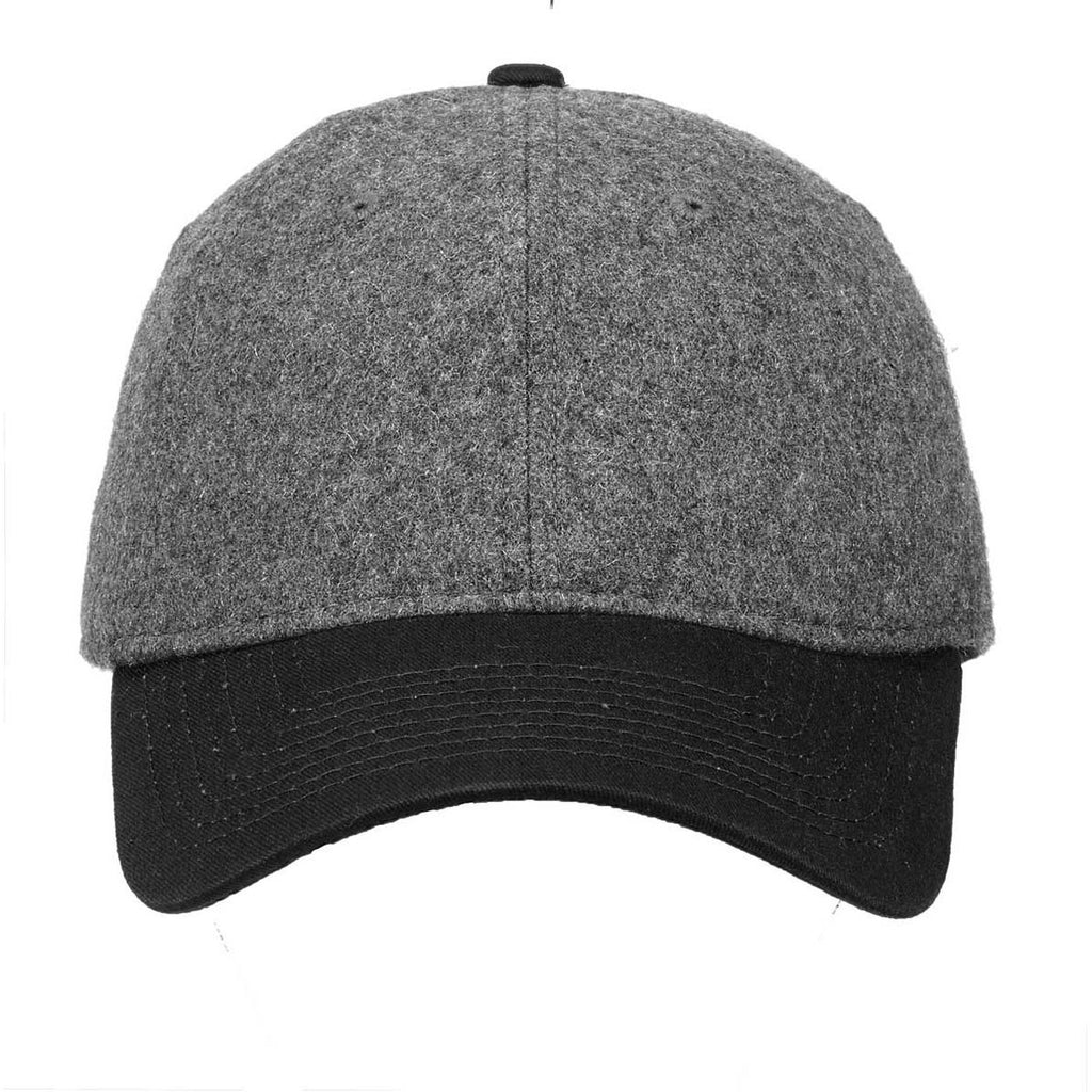 New Era 9TWENTY Graphite Heather/Black Melton Wool Heather Cap