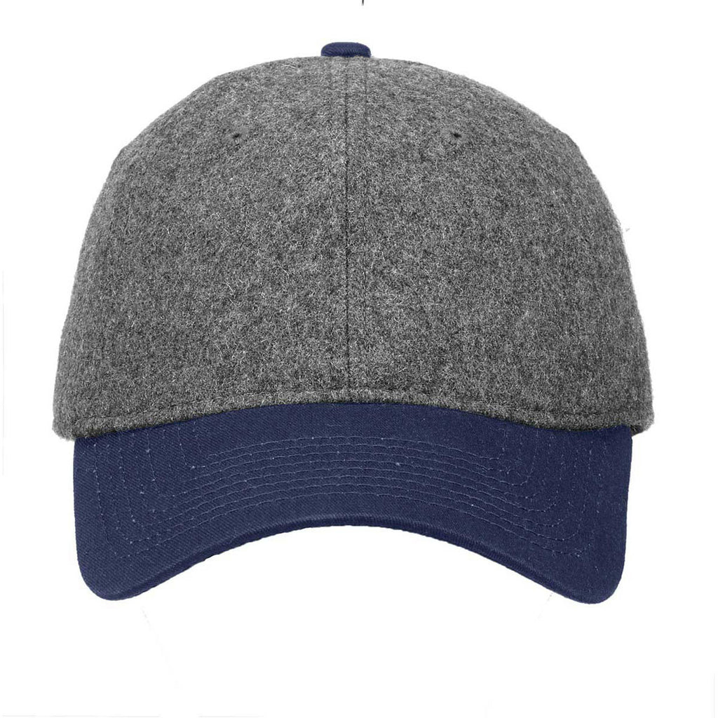 New Era 9TWENTY Graphite Heather/Deep Navy Melton Wool Heather Cap