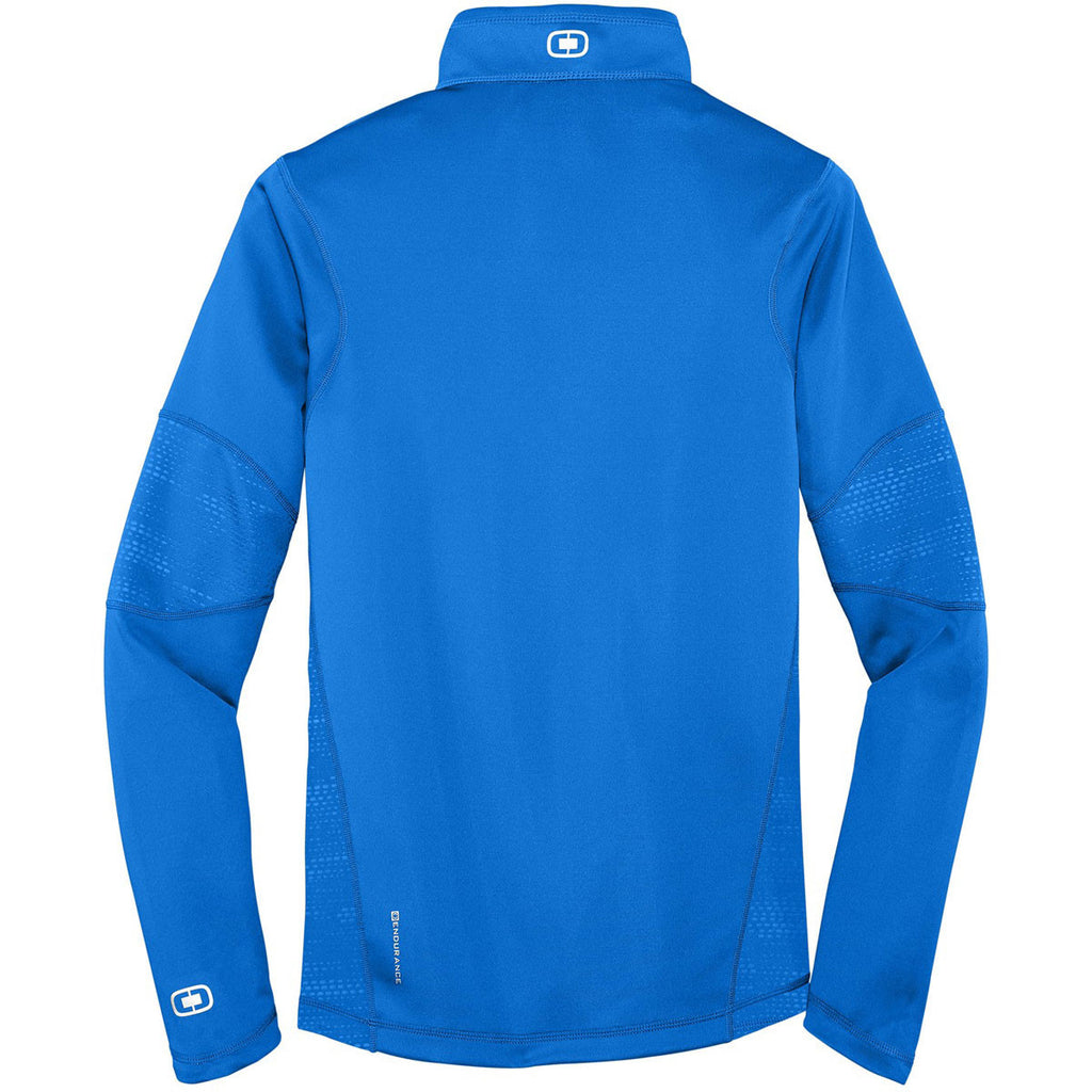 OGIO Men's Electric Blue Endurance Fulcrum Quarter-Zip